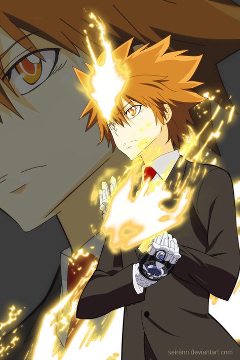 Sawada Tsunayoshi, Vongola X #khr Tsunayoshi Sawada, Reborn Anime, Dibujos Anime Chibi, D Gray Man, Supernatural Power, Reborn Katekyo Hitman, Hitman Reborn, All Anime, An Anime