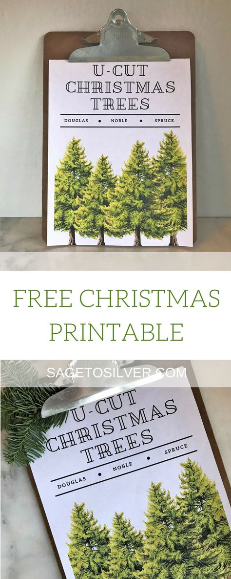 Free Christmas printable | Christmas decor | Christmas tree farm | Sagetosilver Christmas Tree Printable Free, Christmas Tree Lots, Diy Christmas Decorations For Home, Christmas Scenery, Diy Artwork, Christmas Tree Farm, Free Christmas Printables, Holiday Prints, Christmas Memory