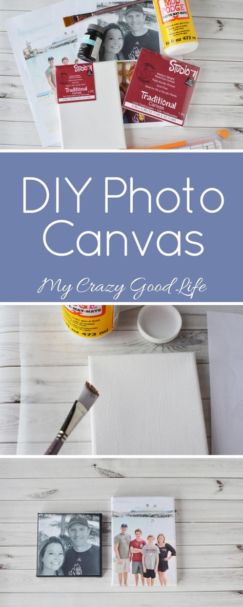 Diy Photo Canvas, Canvas Photo Transfer, Diy Canvas Photo, Photo Gifts Diy, Kids Canvas Art, Diy Photo Frames, Kids Canvas, Photo Transfer, Picture Gifts