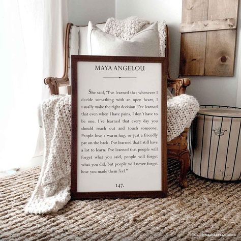 Maya Angelou Love Quotes, Framed Pictures, East Texas, Wood Frame Sign, Hanging Canvas, Weathered Oak, Maya Angelou, Canvas Signs, Diy Signs