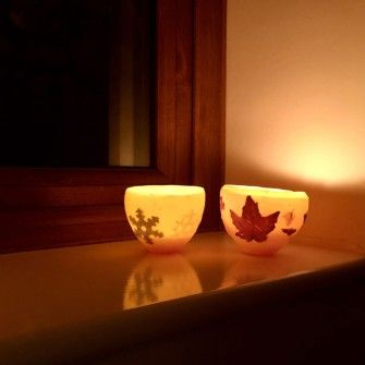 Beeswax Luminaries Beeswax Luminaries, Fruit For Breakfast, Pressed Leaves, Fruit Breakfast, Lantern Festival, Metal Bowl, Paper Snowflakes, Dry Leaf, Seasonal Crafts