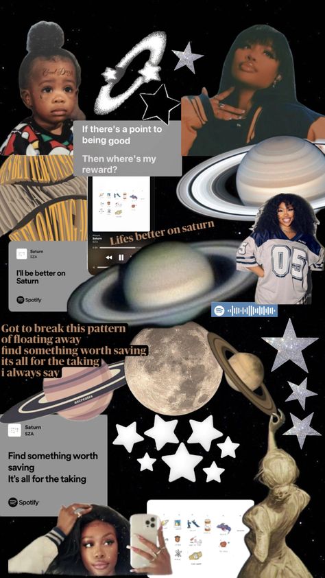 this took a good hour #saturn #sza #music #wallpaper #cute #pretty #ilovesza Sza Saturn Laptop Wallpaper, Sza Phone Wallpaper, Sza Aesthetic Wallpaper Saturn, Good Days Wallpaper Aesthetic Sza, Sza Aesthetic Wallpaper Blue, Sza Music, Sza Collage, Sza Collage Wallpaper, Sza Aesthetic