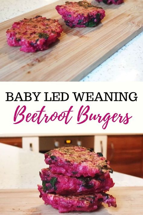 Colorful Meals, Beetroot Burgers, Quinoa Burger, Kid Foods, Quinoa Burgers, Baby Recipes, Spinach Feta, Baby Led Weaning Recipes, Weaning Recipes