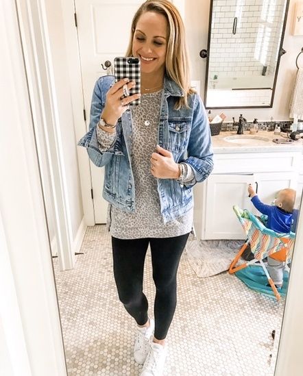 Errand running in this super cute distressed jean jacket from @oldnavy & @stelladot leggings! #mommychic #momystyle #casualcute #oldnavy #stelladot #weekdaystyle #shopstyle #sscollective Tunic Sweatshirt Outfit, Old Navy Clothes, Navy Clothes, Adidas Clothes, Navy Denim Jacket, Distressed Jean Jacket, Clothes And Shoes, Tunic Sweatshirt, Sweatshirt Outfit