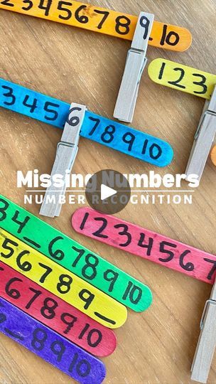 Facebook Number 6 Activity, Numbers Activities For Toddlers, Sequencing Numbers Activities, Number Crafts For Toddlers, Number Sequencing Activities, Fill In The Missing Numbers, Number Line Activities, Preschool Numbers, Game Stick