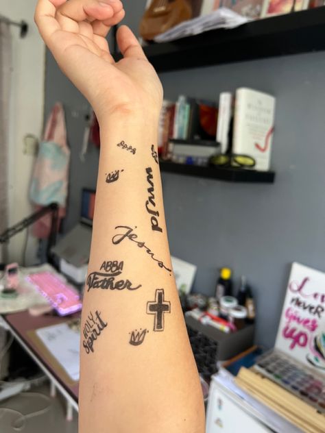 Abba Father Tattoo, Father Tattoos, Abba Father, Polarr Codes, Permanent Marker, Deathly Hallows Tattoo, Abba, Infinity Tattoo, Triangle Tattoo