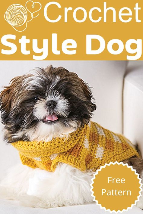 Learn how to crochet a gingham-style dog sweater with this free pattern. In just a few hours, you can make your dog look stylish and keep them warm during the cold months! This crochet gingham-style dog sweater pattern is fun and easy to make. Free Crochet Dog Patterns, Amigurumi Accessories, Crochet Gingham, Dog Coat Pattern, Dog Patterns, Dog Sweater Pattern, Crochet Dog Patterns, Crochet Dog Sweater, Gingham Fashion