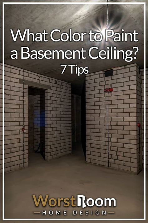 What Color To Paint a Basement Ceiling? 7 Tips Basement Painted Ceiling Ideas, Painting Open Ceiling Basement, Best Color To Paint Exposed Basement Ceiling, Painting A Basement Ceiling, Painted Basement Ceiling Ideas, Uneven Basement Ceiling Ideas, Basement Ceiling Ideas Inexpensive Diy, Basement Ceiling Color Ideas, White Painted Basement Ceiling