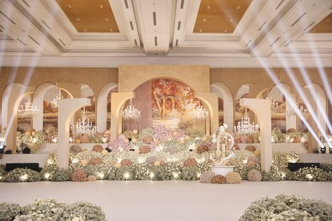 Vitou & Phanin | Wedding Reception Concept, design and installation by: La Couture Phnom Penh -------------------------- La Couture always bring You the Next Level Wedding Contact Us for Info 090 707 777 | 077 861 666 Telegram: https://t.me/lacouturepp #LACOUTUREPHNOMPENH #WEDDINGDECORATION #PHNOMPENH #THENEXTLEVELWEDDING Hall Wedding Decorations, Reception Stage Decor, Simple Stage Decorations, Goa Wedding, Arabic Wedding, Marathi Wedding, Wedding Stage Backdrop, Wedding Reception Backdrop, Wedding Concept