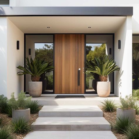 How to Create a Welcoming Simple House Entrance Design • 333+ Inspiring Lifestyle Ideas House Front Door Design, Modern Entrance Door, Contemporary House Exterior, Home Exterior Makeover, Entrance Door Design, التصميم الخارجي للمنزل, Door Design Modern, House Front Door, Casa Exterior