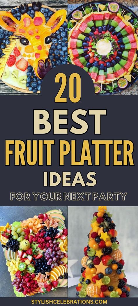 30 Best Fruit Platter Designs For Your Next Party Fruit Platter Ideas Thanksgiving, Pineapple Fruit Tray Ideas, Fruit Tray Set Up, Easy Fruit And Cheese Charcuterie Board, Christmas Food Trays Holiday Appetizers, Fruit Platter Ideas For Baby Showers, Fall Themed Fruit Platter, Fruit Thanksgiving Platter, Fruit Platter Thanksgiving