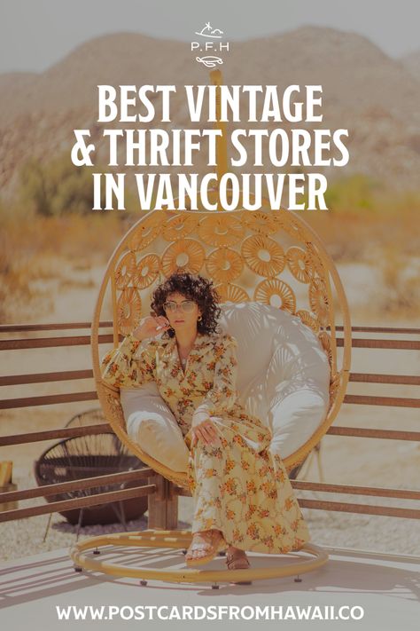 Best Second-hand, Vintage And Thrift Stores In Vancouver | Postcards From Hawaii. Second-hand fashion in Vancouver. Thrifting in Vancouver, Canada. #vancouver #thrift #thrifting #canada #vintage #vintagestyle Salvation Army Thrift Store, Thrift Store Fashion Outfits, Vancouver Style, Thrift Store Fashion, Vintage Thrift Stores, Ski Bunnies, Canada Vancouver, Vancouver Fashion, Hand Fashion