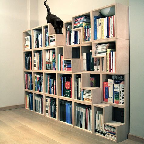 25 Awesome Furniture Design Ideas For Cat Lovers Cat Furniture Design, Modern Cat Furniture, Cat Shelves, Modern Cat, Cat Room, Home Library, Cat Friendly, Book Shelf, Cat Furniture