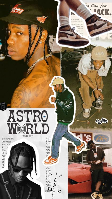 #travisscott #art #music #cactusjack #laflame #wallpaper Travis Scott Collage, Astro World Travis Scott, Travis Scott 4, Astro World, Travis Scott Wallpapers, World Wallpaper, Graphic Poster Art, Signature Look, Travis Scott