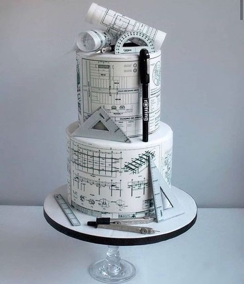 Architecture Cake Design, Architecture Cake, Tårta Design, Patisserie Fine, Artist Cake, Kreative Snacks, Creative Birthday Cakes, Crazy Cakes, Pretty Birthday Cakes