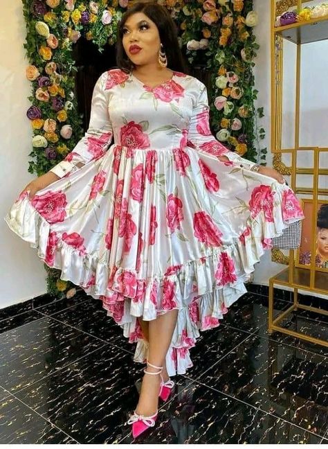 Silk Gown Styles In Nigeria, Chiffon Styles Nigeria, English Short Gown, Chiffon Short Gown Styles In Nigeria, Vintage Gown Styles, English Wears Gown, Chiffon Dress Casual Nigeria, Chiffon Gown Styles In Nigeria, Nigerian Chiffon Gown Styles