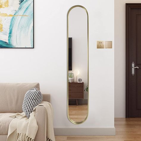 Long Mirror Decorating Ideas, Hot Pink Bathroom, Mirror Long, Mid Century Modern Mirror, Long Mirror, Mirror Inspiration, Entryway Mirror, Entryway Hallway, Hallway Living Room