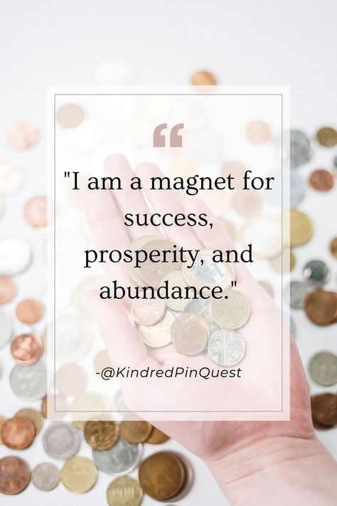 "I am a magnet for success, prosperity, and abundance."  #SuccessMagnet #Prosperity #Wealth I Am A Magnet, Prosperity And Abundance, All Things Cute, Cozy Corner, Join Me, Vision Board, Affirmations, Magnets