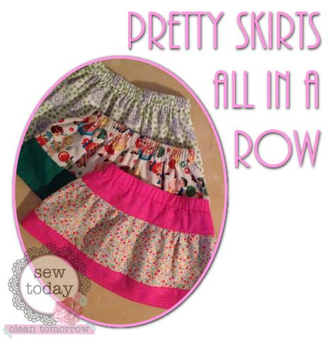 Tutorial Two: The Simple Border Skirt |Sew Today, Clean Tomorrow Canvas Skirt, Three Tiered Skirt, Simple Border, Girls Attire, Basic Sewing, Simple Borders, Pretty Skirts, Baby Sewing Projects, Tiered Skirts