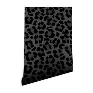 Mercer41 Animal Print Jaguar Neon 96" L X 24" W Peel And Stick Wallpaper N07049 | Wayfair Bathroom And Closet Ideas, Wallpaper Panel, Animal Print Wallpaper, Goth Home, Peel And Stick Vinyl, Stained Glass Panels, Peel Stick Wallpaper, Black Panels, Gallery Wall Set