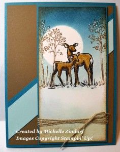 DSC_0060 Stampin Up Sympathy, Deer Christmas Cards, Stampin Up Card, Nature Card, Deer Christmas, Sympathy Card, The Meadows, Winter Cards, Animal Cards