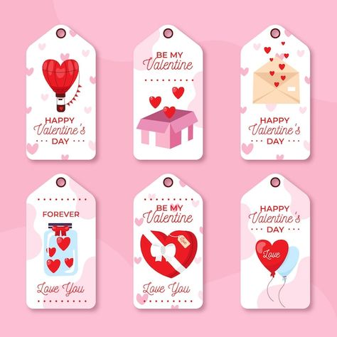 Colección de etiquetas de san valentín d... | Free Vector #Freepik #freevector #amor #dibujados-mano #celebracion #dia-san-valentin Valentine Illustration, Valentines Illustration, Gift Tags Birthday, Printable Valentines Day Cards, Soap Labels, Christmas Labels, Valentines Design, Free Valentine, Paper Crafts Diy Tutorials