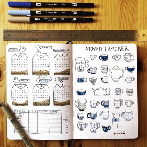 Year Tracker, Ryder Carroll, Habit Tracker Bullet Journal, Creating A Bullet Journal, Bullet Journal Notes, Bullet Journal Tracker, Bullet Journal Hacks, Bullet Journal Notebook, Diary Ideas