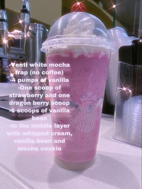 Starbucks Creamy Drinks, Starbucks Drinks With Whipped Cream, Tiktok Starbucks Drink, Starbucks Order, Mocha Cookies, Starbucks Secret Menu Drinks, Starbucks Secret, How To Order Starbucks, Starbucks Drink