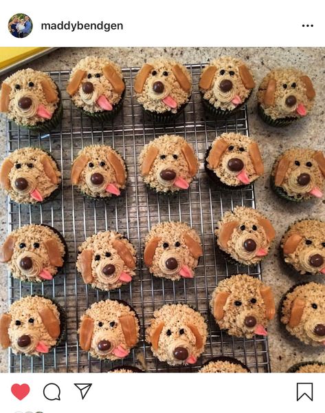 Puppy Themed Cupcakes Ideas, How To Make Puppy Cupcakes, Puppy Birthday Cupcakes, Dog Cupcake Decorating Ideas, Dog Cupcakes For Kids, Easy Puppy Cupcakes, Puppy Cupcakes For Kids, Dog Cupcakes Decoration, Animal Cupcakes For Kids