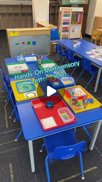 Preschool Vibes on Instagram: "Teaching letters doesn't have to be boring! 🎉 In this video, I introduce my hands-on, multisensory letter table that transforms alphabet learning into an engaging and interactive experience. After I explicitly teach a new letter, students are invited to explore this special table where they can practice the letter using various tactile materials like sand trays, stickers, magnetic bingo chips, and more. As they engage with each activity, they say the letter and its sound aloud, reinforcing their learning through sight, touch, and hearing. This multisensory approach taps into multiple senses, helping students retain information more effectively and making the learning process fun and memorable. Come check out how we're making letter learning an exciting adven Preschool Vibes, Retain Information, Teaching Learning Material, Letter Learning, Multisensory Activities, Bingo Chips, Preschool Language, Alphabet Learning, Interactive Experience