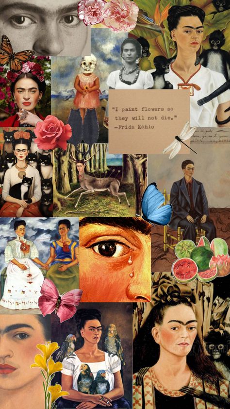 Frida Kahlo background💕 Frida Kahlo Wallpaper, Crazy Makeup, Viva La Vida, Doing Something, I Wallpaper, Wallpaper Backgrounds, Art Journal, Something To Do, Wallpapers