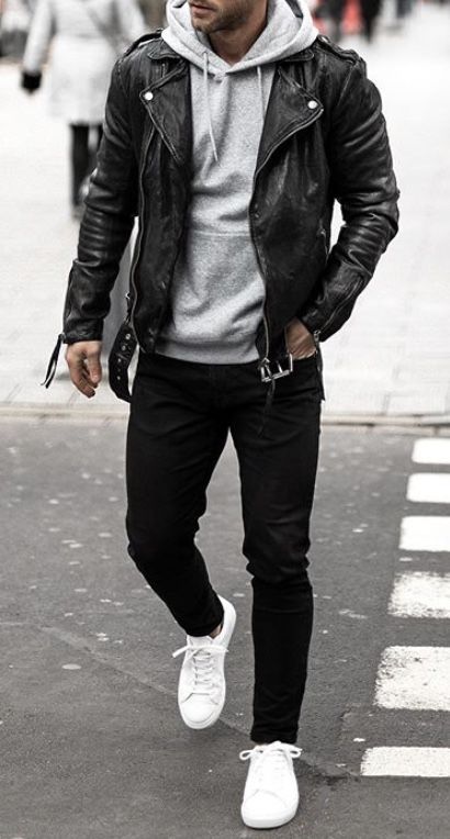 Mens Outfit Ideas, Jackets For Winter, Biker Jacket Outfit, Jacket Outfit Ideas, Black Leather Jacket Outfit, Men's Leather Jackets, Leather Jacket Outfit Men, Black Leather Jacket Men, Mens Smart Casual Outfits