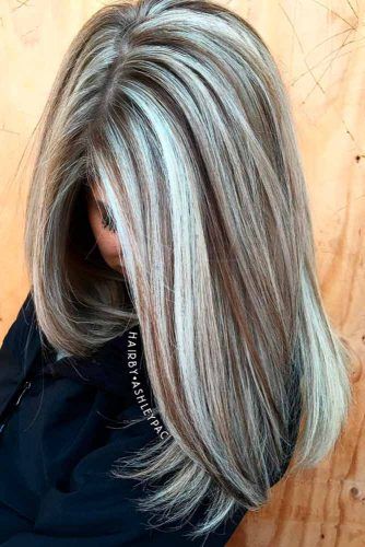 Fashionable Looks For Gray Hair Anyone Will Adore ★ See more: https://lovehairstyles.com/fashionable-gray-hair/ Gray Highlights Brown Hair, Warm Light Brown Hair, Blond Cenușiu, Long Grey Hair, Blonde Ideas, Ash Blonde Hair Colour, Kadeřnické Trendy, Hair Portrait, Hair Roots