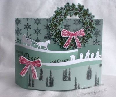 Stamping Joy: Bendi card fold - pictorial tutorial in post Bendi Cards, Bendy Cards, Ideas Navidad, Homemade Holiday, Shaped Cards, Fold Cards, 3d Cards, Chic Christmas, Fancy Fold Cards