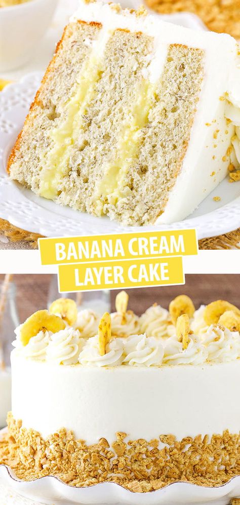 Best Banana Cake, Moist Banana Cake, Banana Cakes, Vanilla Pastry Cream, Layer Cake Filling, Homemade Pastry, Weight Watcher Desserts, Pastry Cream Filling, Icing Recipes