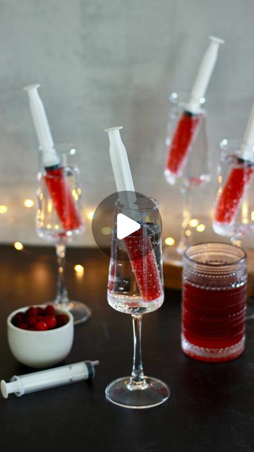 Megan Ruffles on Instagram: "Comment SPOOKY and I’ll send you a direct message with the links to shop and recreate this Halloween party drink!

Simply add Prosecco or sparkling flavored water to a glass then fill each syringe with cranberry juice (my favorite is diet cran raspberry juice).

#halloweencocktail #halloweencocktails #halloweenpartyideas #halloweenpartyfood #halloweenpartydrinks" Raspberry Juice, Halloween Party Drinks, Prosecco Cocktails, Halloween Cocktails, Martini Cocktail, Halloween Food For Party, Flavored Water, Cranberry Juice, Family Halloween