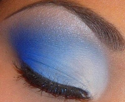 Blue eye shadow would go perfectly with my wedding ideas Baby Blue Eyeshadow, Competition Makeup, Pink Eyeshadow Look, Blue Eyeshadow Looks, White Eyeshadow, Glitter Eye Makeup, White Makeup, Beautiful Eye Makeup, Baba Yaga