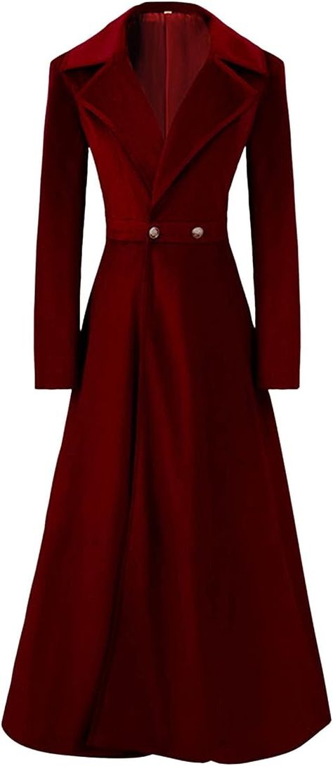 ZSBAYU Womens Burgundy Velvet Victorian Steampunk Tail Jacket Medieval Steampunk Tailcoat Victorian Gothic Jacket Frock Coat(Red,Large) : Amazon.co.uk: Fashion Steampunk Tailcoat, Medieval Steampunk, Swim Shirts For Women, Long Winter Coats Women, Fancy Dress Halloween Costumes, Gothic Jackets, Red Christmas Dress, Long Overcoat, Frock Coat