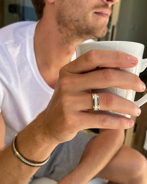 Stop by and check out options for Men's engagement rings with Simon G! https://www.pittsburghdiamonds.com/ #MensWeddingBands #GroomStyle #WeddingBandInspiration #MensJewelry #GroomToBe #MensFashion Male Diamond Ring, Cartier Wedding Bands, Channel Set Wedding Band, Groom Ring, Wedding Ring For Him, Mens Diamond Wedding Bands, Mens Gold Wedding Band, Mens Gold Rings, Gold Diamond Wedding Band