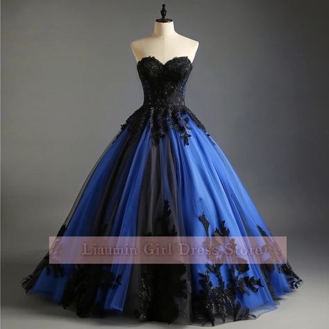 Royal Blue And Black Wedding Dress, Blue And Black Quinceanera Dress, Dark Blue And White Quinceanera Dresses, Dark Blue And Silver Quinceanera Dresses, Midnight Blue And Silver Quinceanera Dresses, Black And Blue Quinceanera Dresses, Quincenera Dresses Black And Blue, Quinceanera Dresses Blue, Blue Ball Gowns