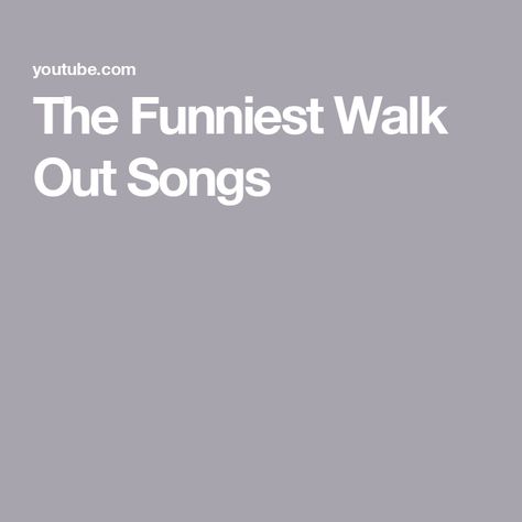 The Funniest Walk Out Songs Clean Songs, Walk Up Songs, Walk Out Songs, Funny Walk, Walk Out, Walking, Songs, Funny, Animals