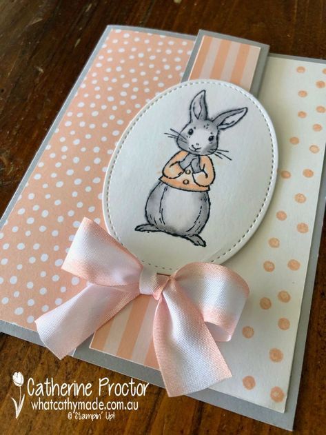 Easter Cards Handmade Stampin Up Stamps, Stampin Up Easter Cards Ideas, Fable Friends, Stampin Up Easter Cards, Stampin Up Baby Cards, Stampin Up Easter, Easter Cards Handmade, Baby Cards Handmade, Easter Greeting Cards