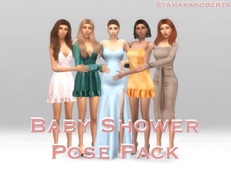 TS4 Poses Sims 4 Pregnant Friends Poses, Sims 4 Baby Shower Dress, Sims Baby Shower Cc, Sims4 Baby Shower Cc, Sims 4 Baby Shower Poses, Baby Shower Cc Sims 4, Sims 4 Maternity Poses, Sims 4 Poses Pregnant, Sims 4 Baby Shower Cc