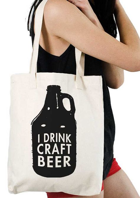 Hey, I found this really awesome Etsy listing at http://www.etsy.com/listing/113695525/i-drink-craft-beer-tote-bag Beer Crafts, Beer Tote, Craft Beer Gifts, Beer Merchandise, Beer Growler, Beer Shop, Beer Pub, Beer Poster, Gifts For Beer Lovers