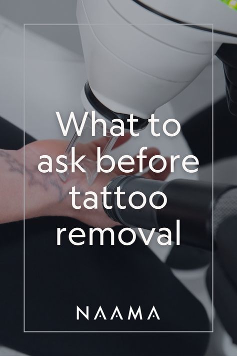 Text saying 'what to ask before tattoo removal' with an image of a laser removing a star tattoo on a wrist Laser Tattoo Removal Process, Into Tattoo, Corrective Makeup, Laser Tattoo, Laser Tattoo Removal, 20 Questions, Ins And Outs, Tattoo Removal, Ask Yourself