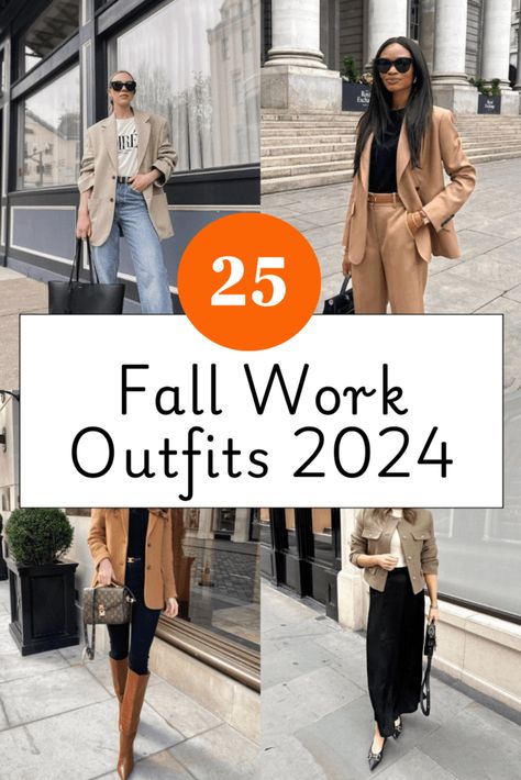 25 Chic Fall Work Outfits For Women in 2024 Trendy Work Outfits 2024, Fall Work Outfits For Women 2024, 2024 Fall Work Outfits Women, Early Fall Outfits Work, Fall 2024 Work Outfits For Women, Fall Conference Outfits Women, Fall Work Outfits 2024, September Work Outfits, Fall 2024 Work Outfits