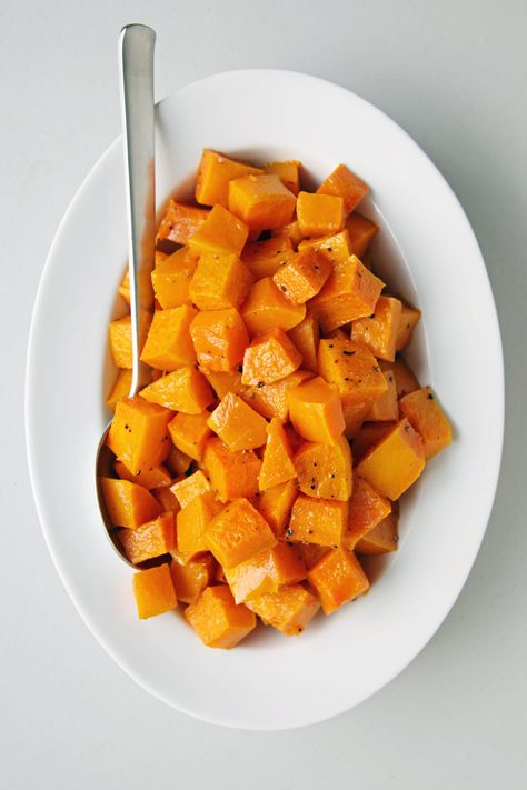 Roasted Butternut Squash Recipe | POPSUGAR Food Bake Butternut Squash, Roast Butternut Squash, Butternut Squash Recipes Roasted, Butternut Squash Cubes, Popsugar Food, Healthy Thanksgiving, Butternut Squash Recipes, Nourishing Foods, Delicious Vegetables