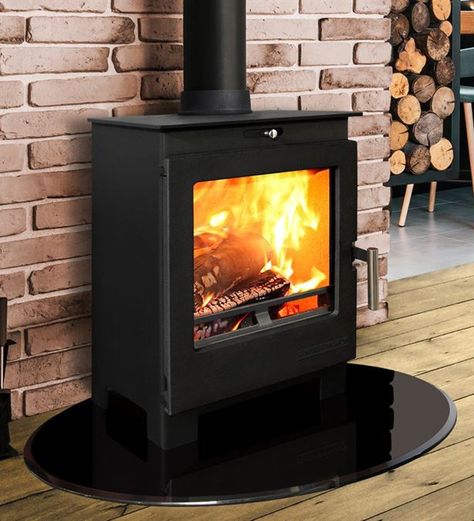 Portway Arundel XL Ecodesign Ready Wood Burning Stove - Ecodesign Ready | Direct Stoves Double Sided Stove, Boiler Stoves, Inset Stoves, Brick Bonds, Fireplace Beam, Log Burning Stoves, Small Log Cabin, Fireplace Hearth, Electric Fires