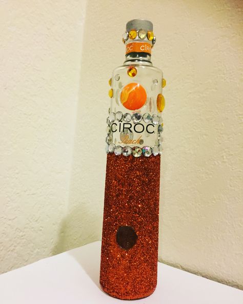 DIY Ciroc Bottle Ciroc Bottle, Liquor Bouquet, Bottle Decorations, Bling Bottles, Creative Things, Diy Party Decorations, Bottle Opener Wall, Bottles Decoration, Bottle Opener