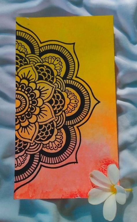 Aesthetic painting and mandala Mandala Art Painting, Simple Mandala Art, Easy Mandala Art, Art Painting Ideas, Mandala Sketch, Painting Ideas Easy, Easy Mandala, Mandela Art, Mandala Canvas